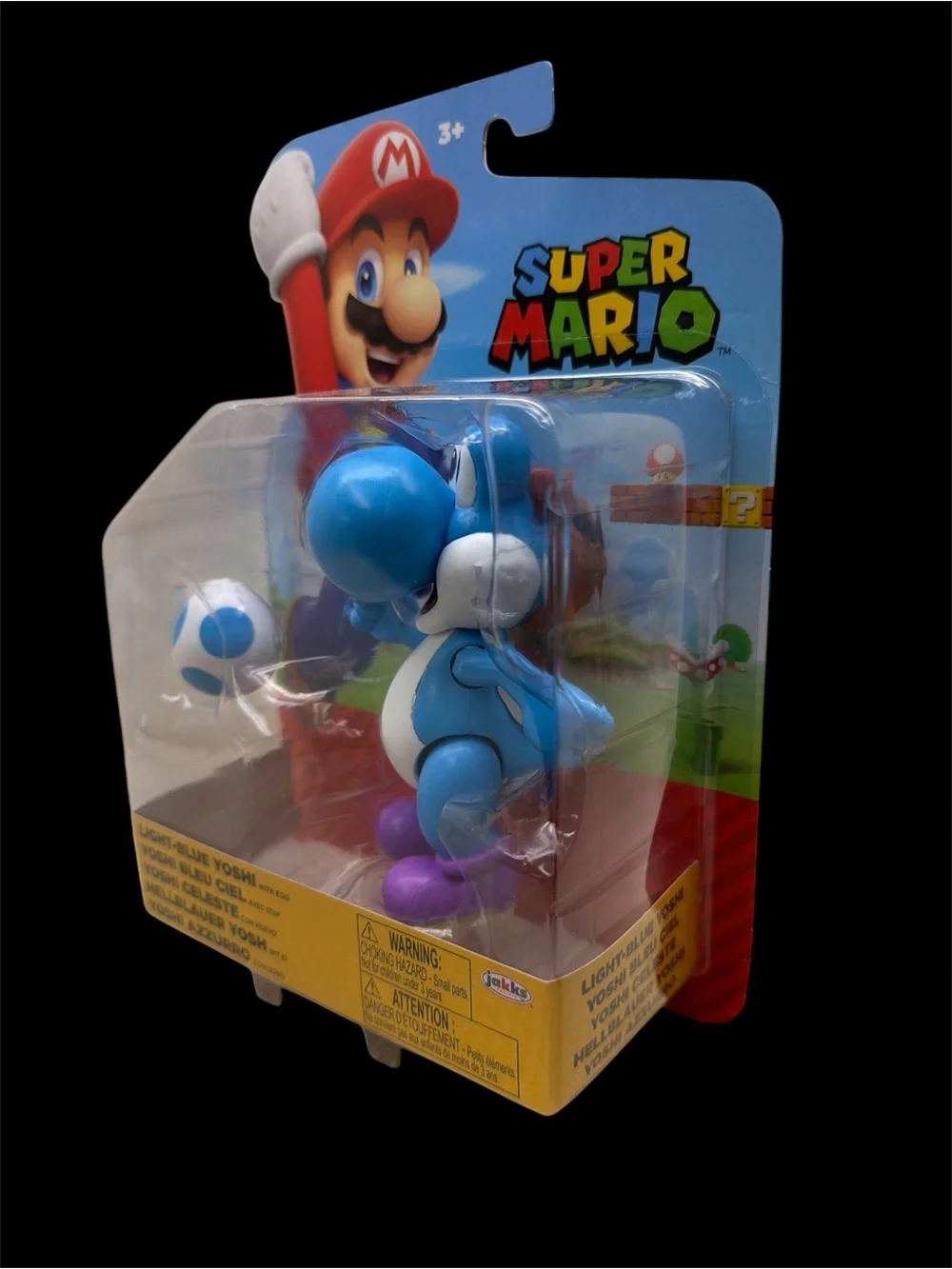 Light Blue Yoshi Figure with Egg by Jakks Pacific